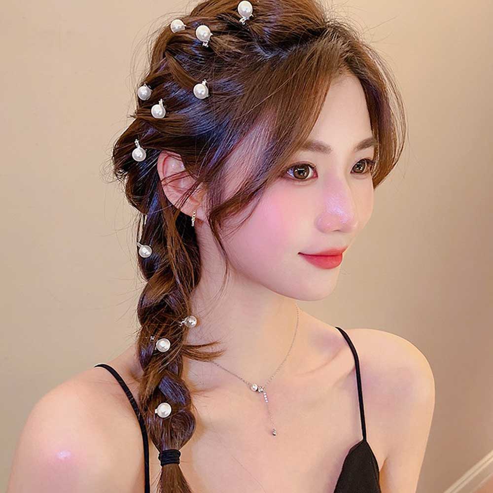 10p 미니 진주 포인트핀 진주 실핀 헤어실핀 앞머리 옆머리 - 상세 이미지 3
