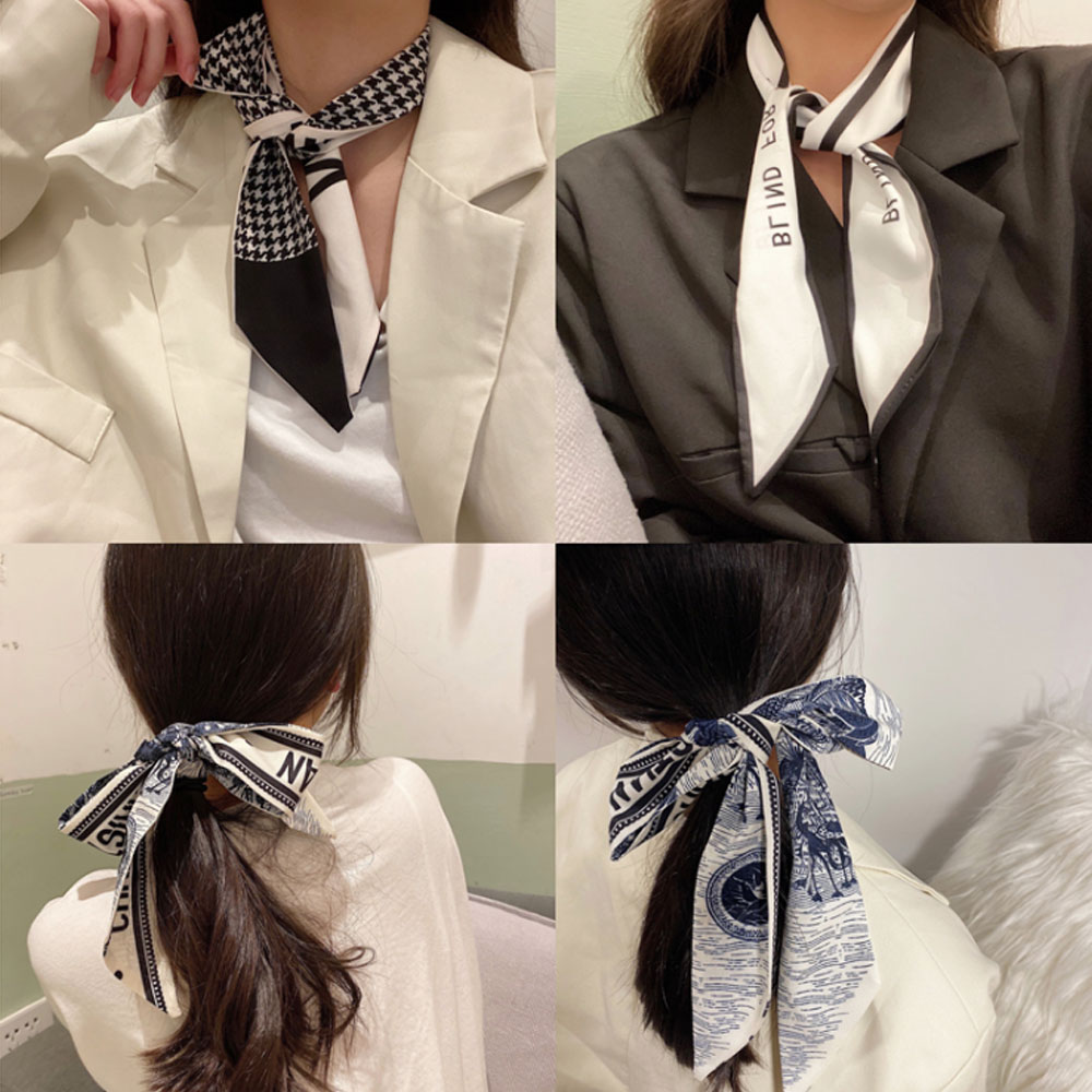 미니 타이 스카프 방도 넥보우 가방 손잡이 쁘띠 레터링