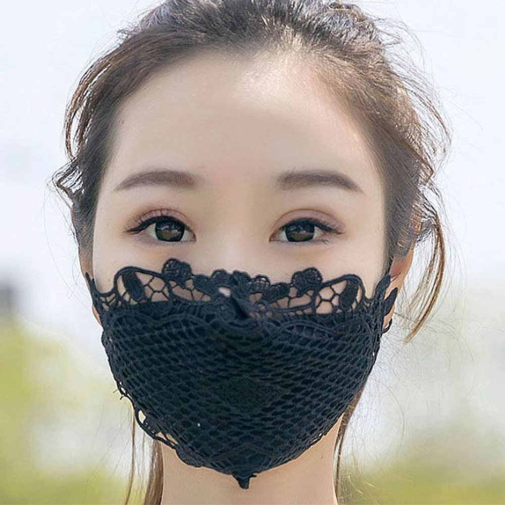 레이스마스크 망사 마스크 면 천 마스크 수제 빨아쓰는 무늬 - 상세 이미지 5