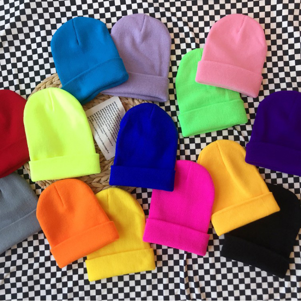 무지 비비드 네온비니 형광 대두 비니 심플 골지 와치캡 망고레옹 모자 스타일 얇은 데일리