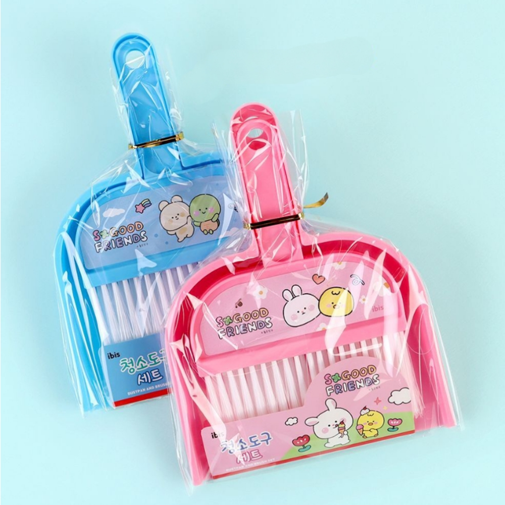 초등미니빗자루 초등학생 책상 빗자루 쓰레받기 KC인증 세트