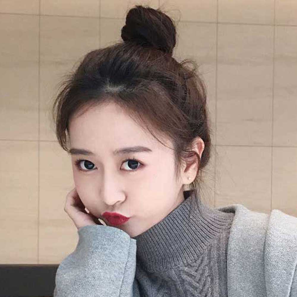 볼륨 가발 머리끈 곱창 밴드 똥머리 당고 올림머리 부분가발 - 상세 이미지 5