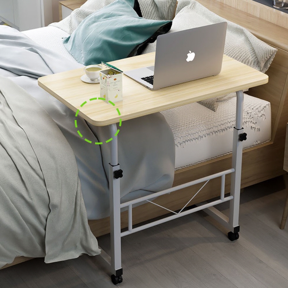 침대 테이블 높이조절 사이드 티테이블 미니 이동식 베드 키높이 쇼파용 ㄷ자 중형