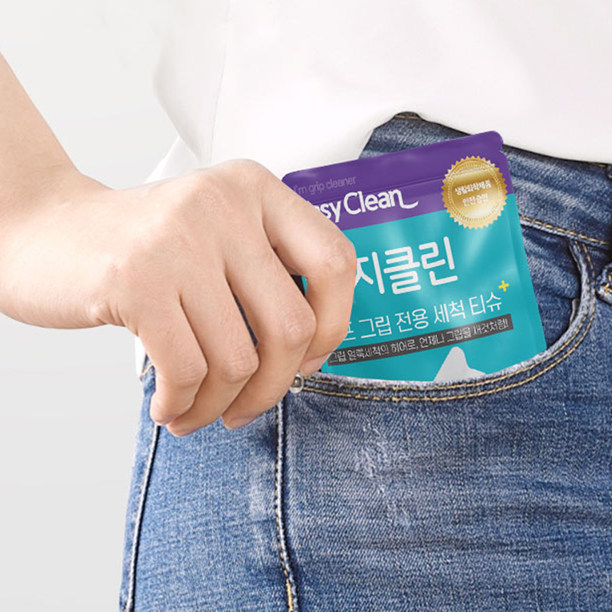5+1 간편한 그립세척 물티슈형 편리한 이지클린 3매입 안전인증 - 상세 이미지 4