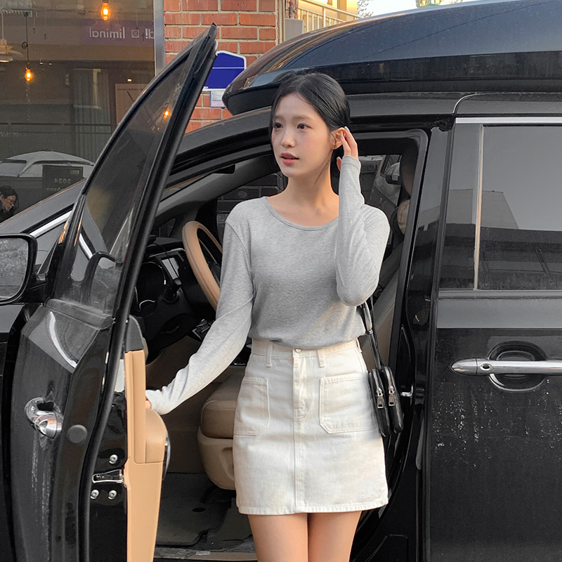 디아나 투포켓 세미 A라인 코튼 미니 스커트 sk7223 - 상세 이미지 4