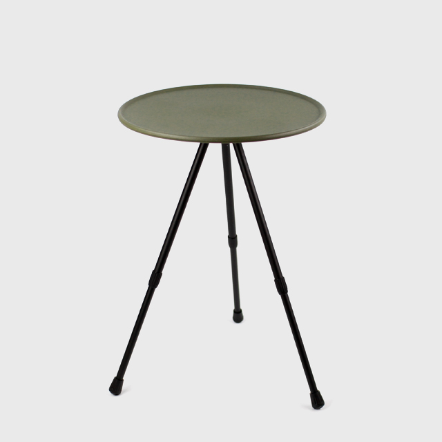 KOOLMAN 쿨맨 원형 사이드 경량 캠핑 테이블 올리브그린