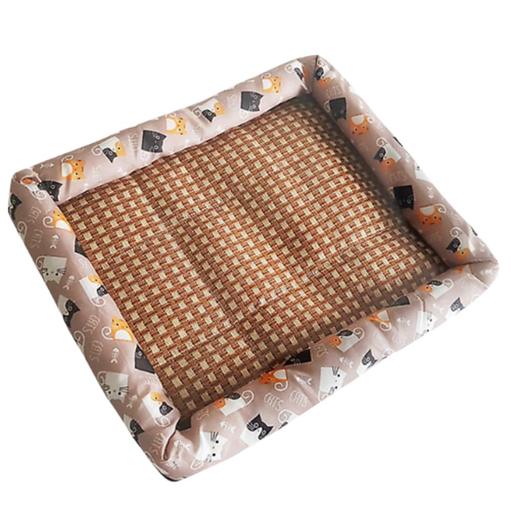 통기성좋은 반려동물 방석 매트 흡습 라탄 50cm x 40cm