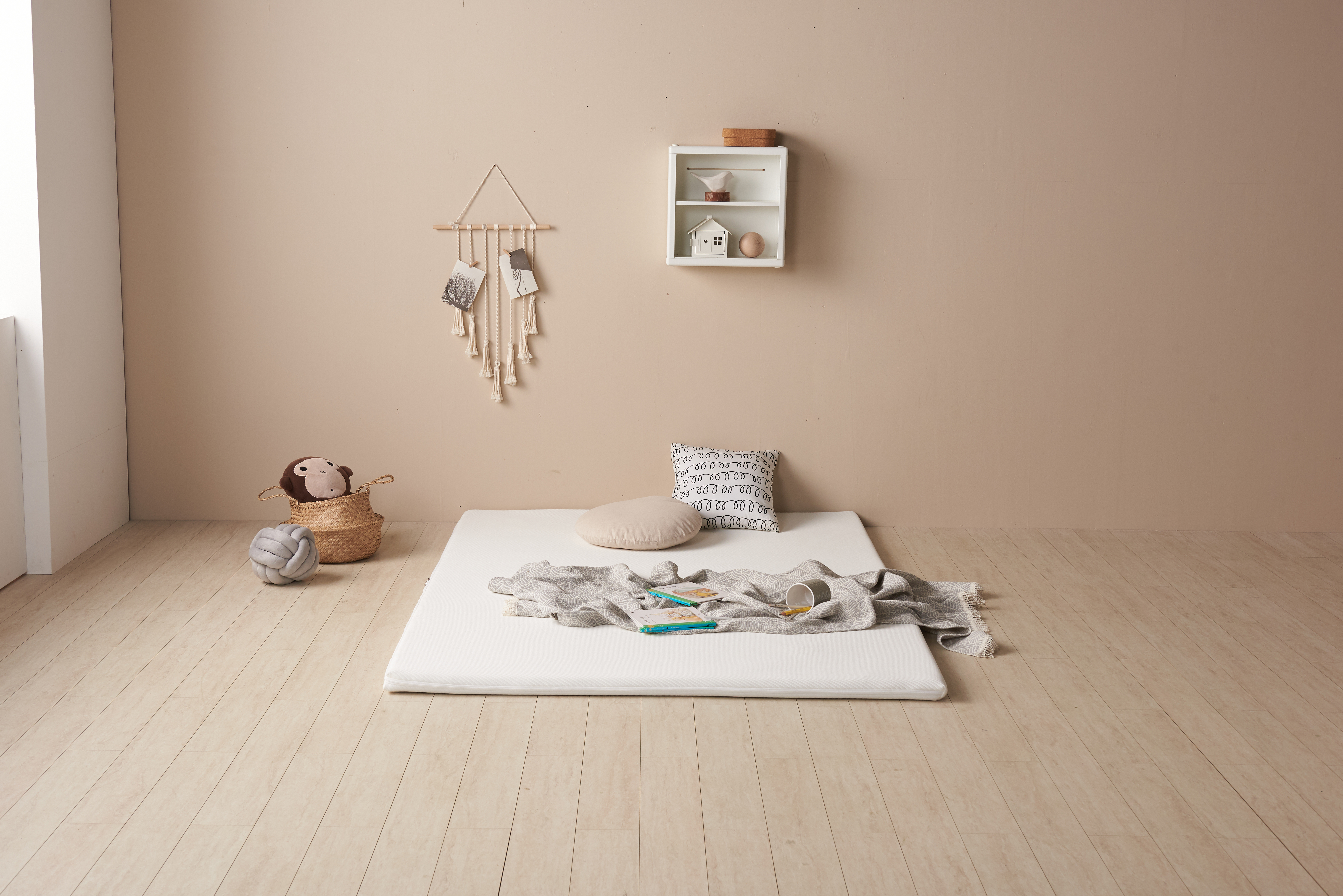 바닥용 간이매트리스 미니토퍼 얇은 아기 바닥 토퍼 소형