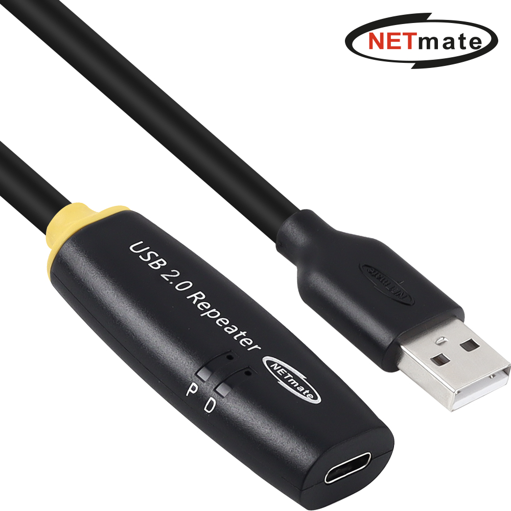강원전자 넷메이트 USB2.0 AM-CF 연장 리피터 10m CBL-203AMCF-10P - 메인 이미지
