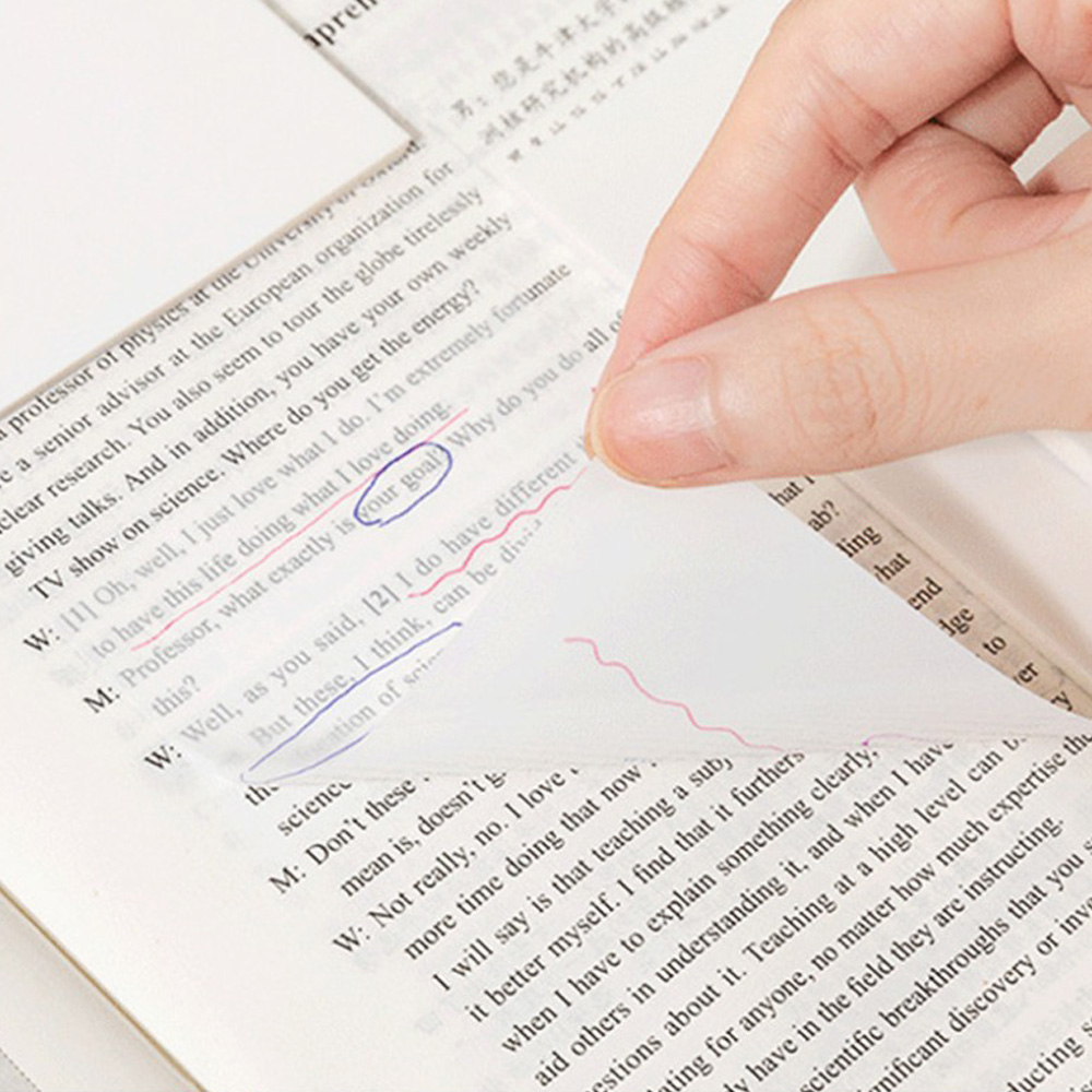 파스텔 반투명 점착 메모지 투명 포스트잇 스티키노트 떡메 - 상세 이미지 4