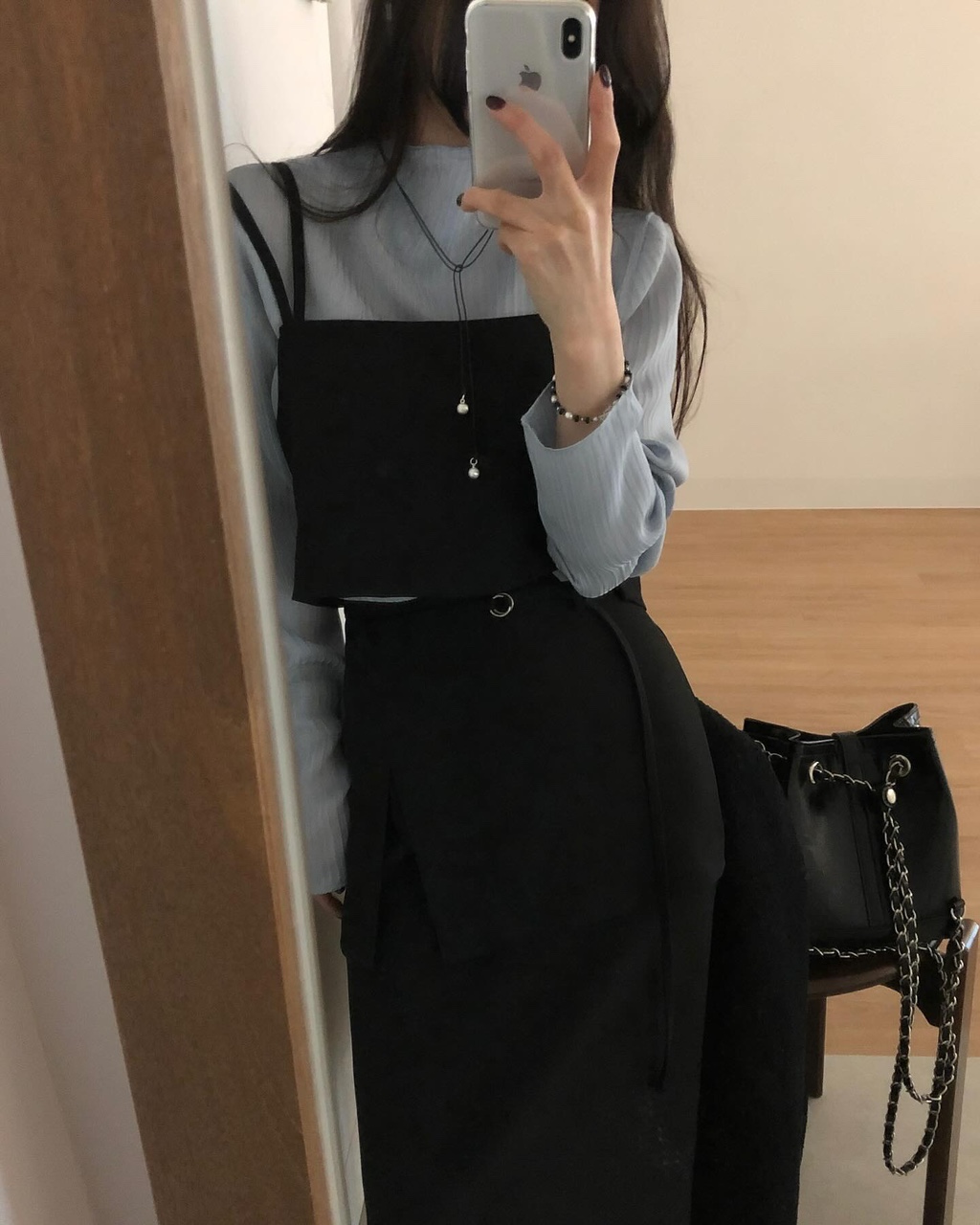 봄 레이어드 블라우스 추천 시스루 블라우스 링클 블라우스 루즈핏 스타일