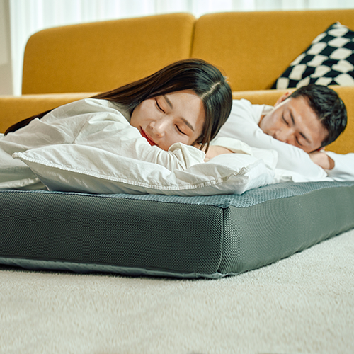 센스맘 투사이드 퀸(Q) 12cm 매트리스 (허리 편한 거실 바닥 토퍼 유로탑 더블쿠션 매트리스)