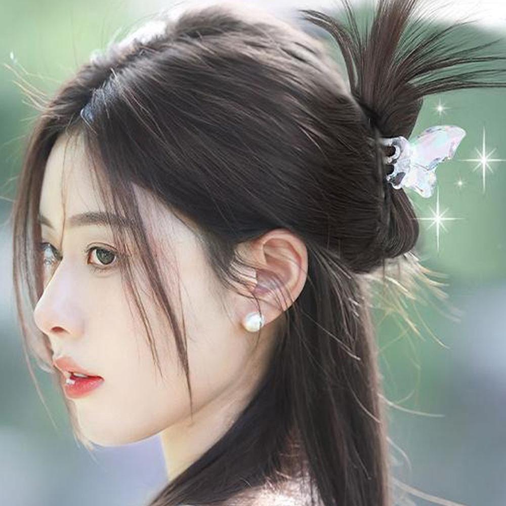 나비 가시머리 가발 집게핀 슬릭번 까치 포니테일 집게 - 상세 이미지 5