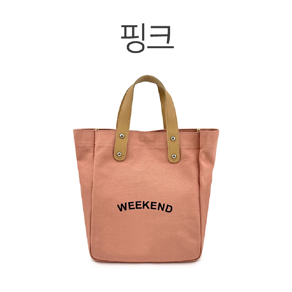 대학생 여대생 에코 캔버스 미디엄 토트 크로스백 가벼운 중형 미들 토트백 가방 이미지 6