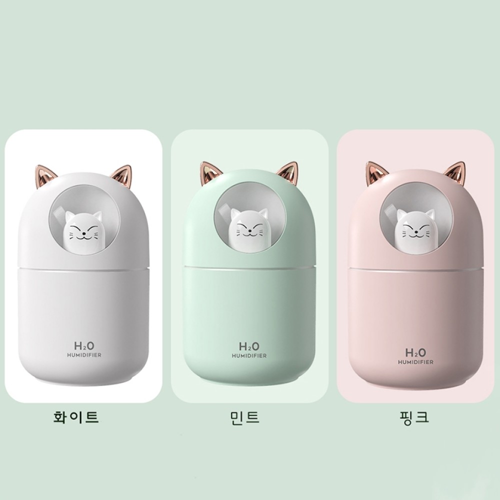 귀여운 냥냥이 가습기 무드등 고양이 사무실용 미니가습기 필터5개포함 - 상세 이미지 2