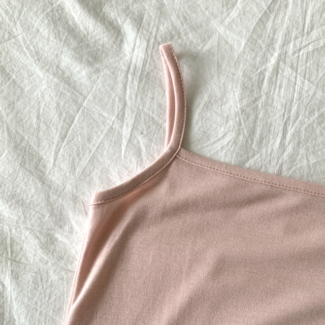 [사계절O/포인트] 미에나 러플 프릴 레이어드 데일리 슬리브리스 뷔스티에 무지 이너 끈나시 상세 이미지 44