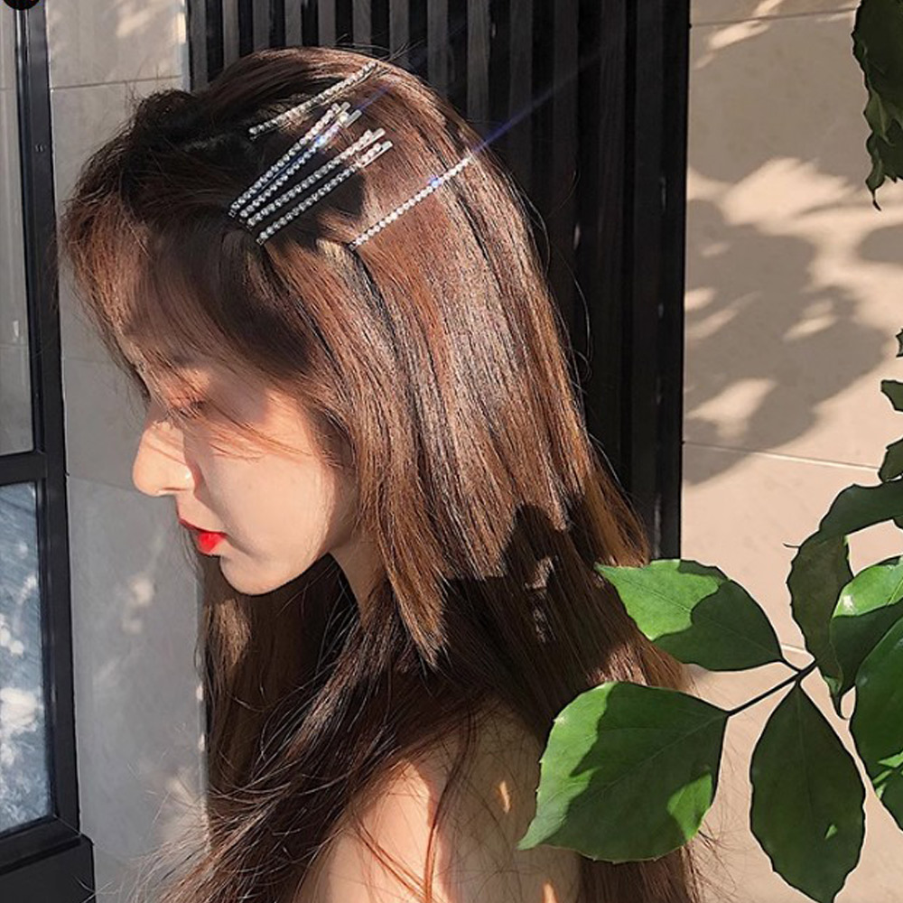 큐빅 실핀 헤어실핀 앞머리 얇은 옆머리 삔세트 프랑스삔 앞머리핀 반머리 바비 - 상세 이미지 4