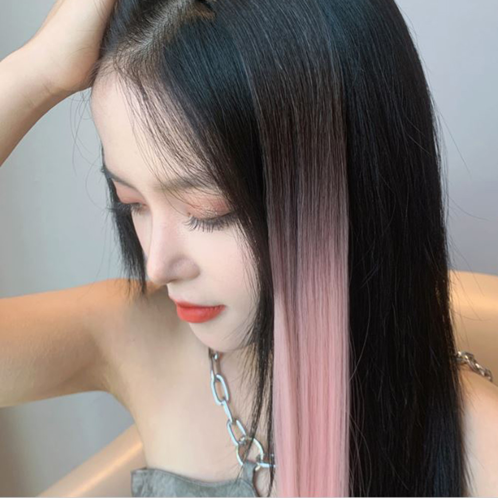 투톤 브릿지 헤어 피스 트윙클 붙임 머리 옴브레 포인트 부분 가발 - 상세 이미지 2