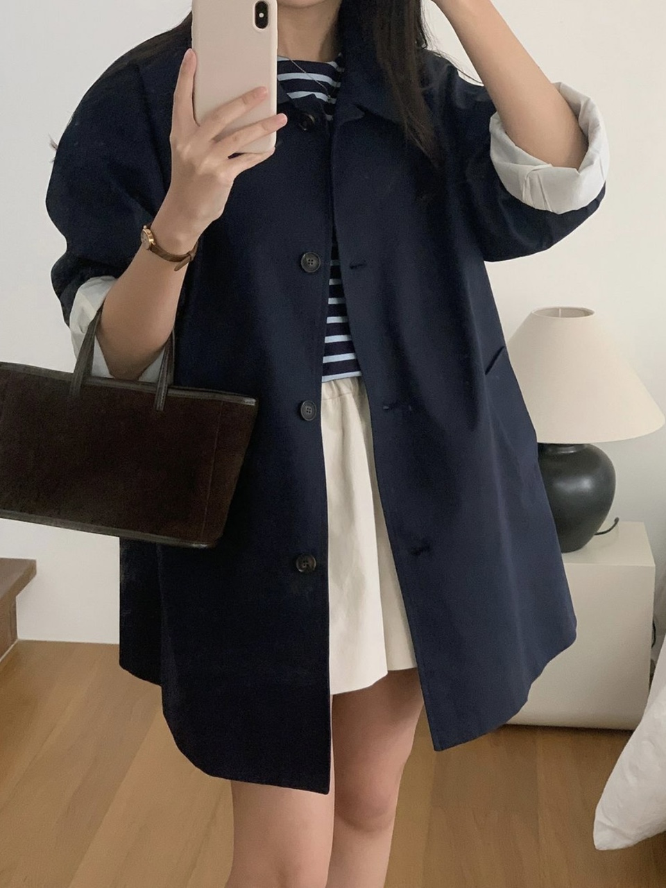 [당일출고/봄코트🌸] 루즈핏 하프트렌치코트 바바리코트 하프코트 트렌치자켓 (데일리룩/나들이룩/벚꽃룩/개강룩) 상세 이미지 33