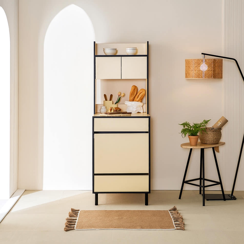 에그미 광파오븐렌지대 광파오븐장 선반 수납장 오븐장 다이 600x600x1730mm, 6단, 화이트