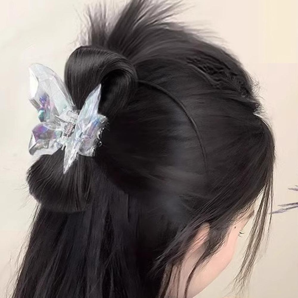 나비 가시머리 가발 집게핀 슬릭번 까치 포니테일 집게 - 상세 이미지 4