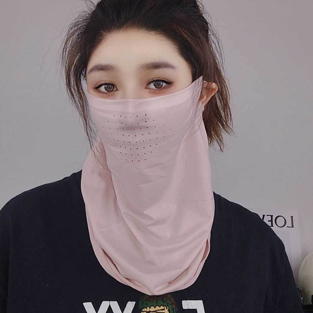 숨쉬는 쿨 원단 얼굴가리개 햇빛 자외선 차단 마스크 골프 페이스 커버 워머 - 상세 이미지 4