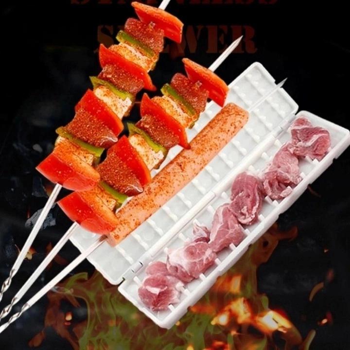 캠핑 바베큐 꼬치틀 캠핑용 스텐 꼬챙이 쇠꼬치