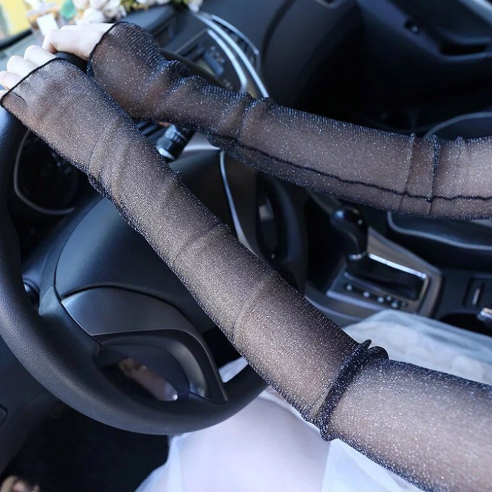 망사 시스루 토시 여름 햇빛 차단 운전 반장갑 자외선 반토시 팔토시