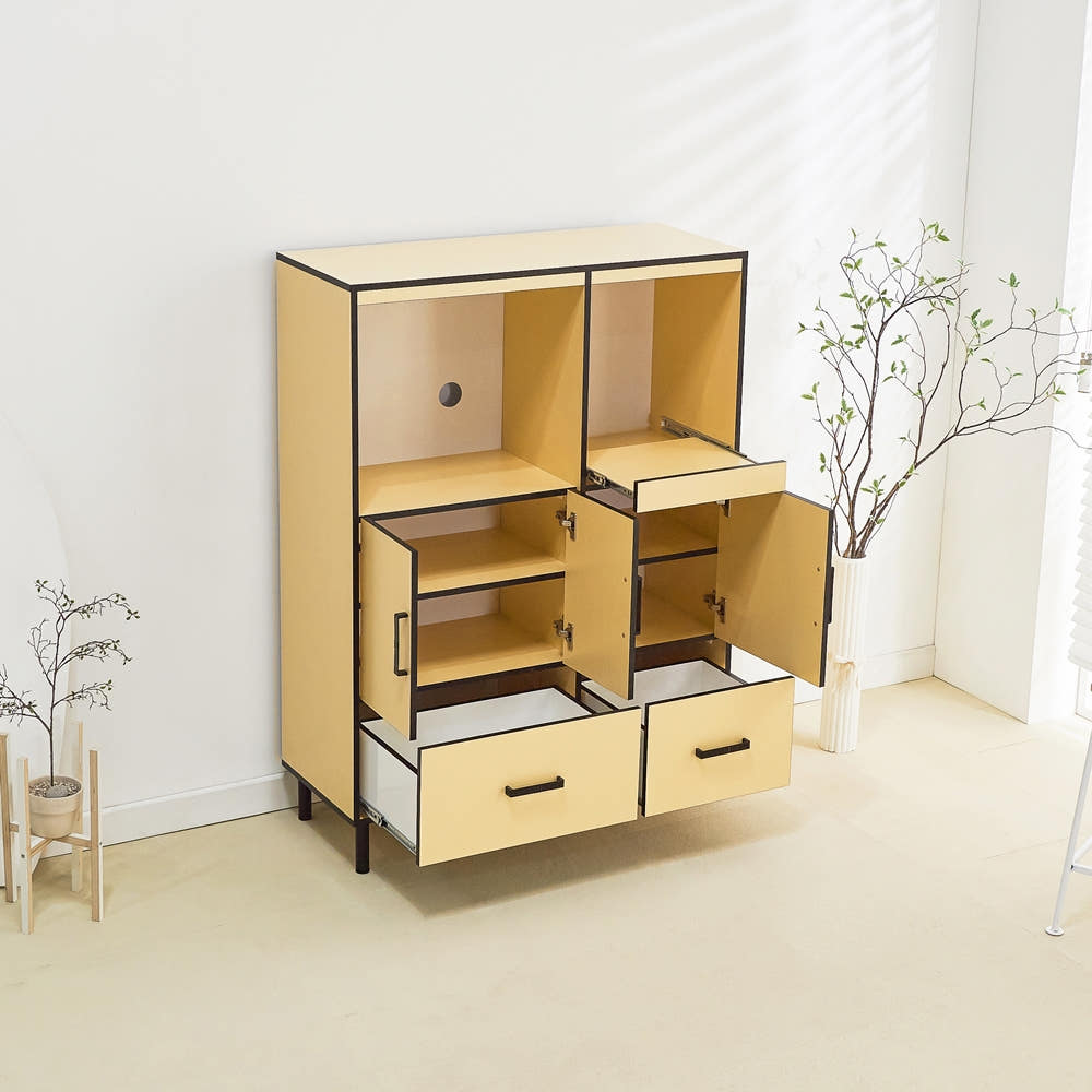 에그미 김치 냉장고장 냉장고자리 틈새장 비스포크 팬트리장 1000x400x1370mm, 4단, 크림화이트