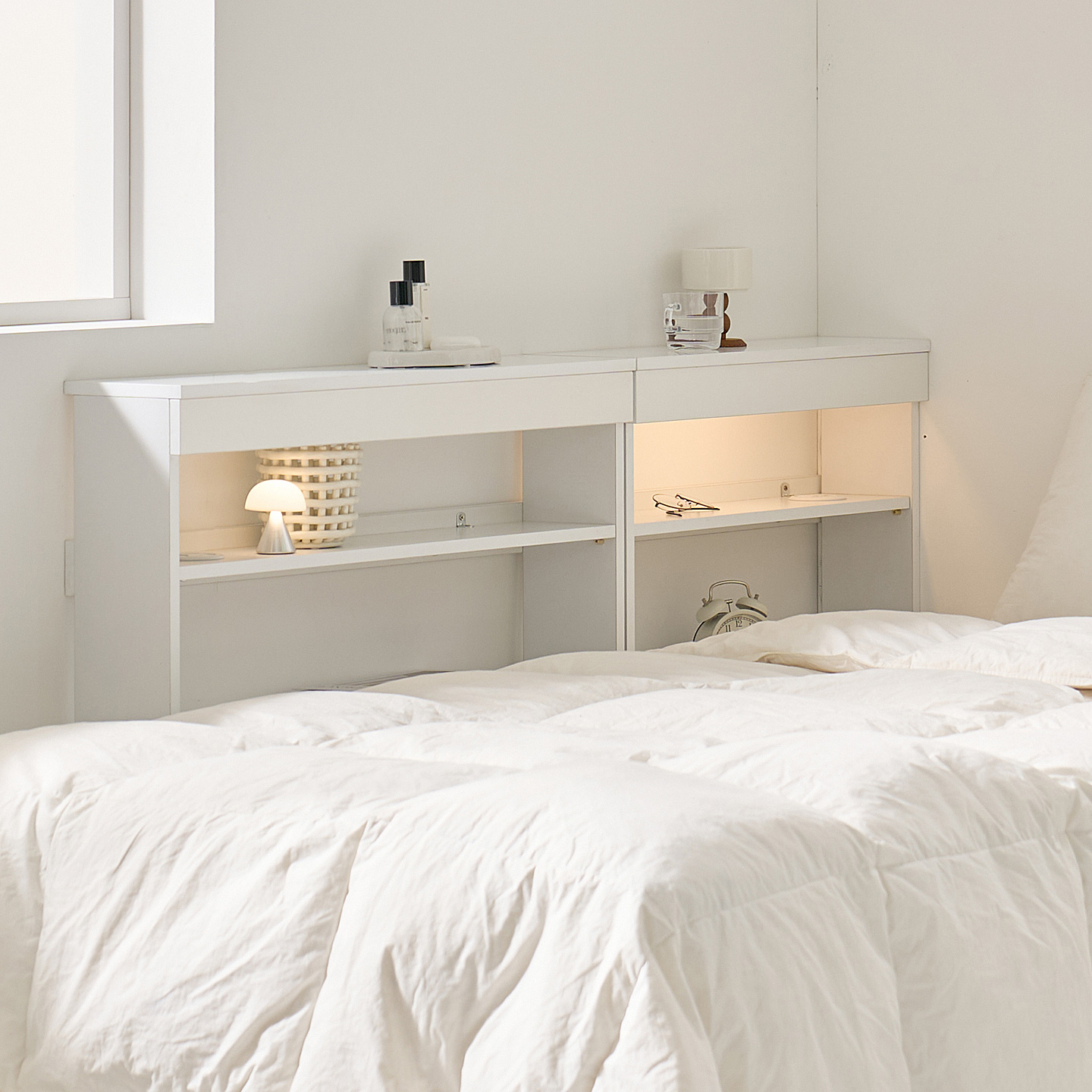 해피아이 쏙쏙 침대틈새수납장 침대 선반 미니 수납장 600 낮은형