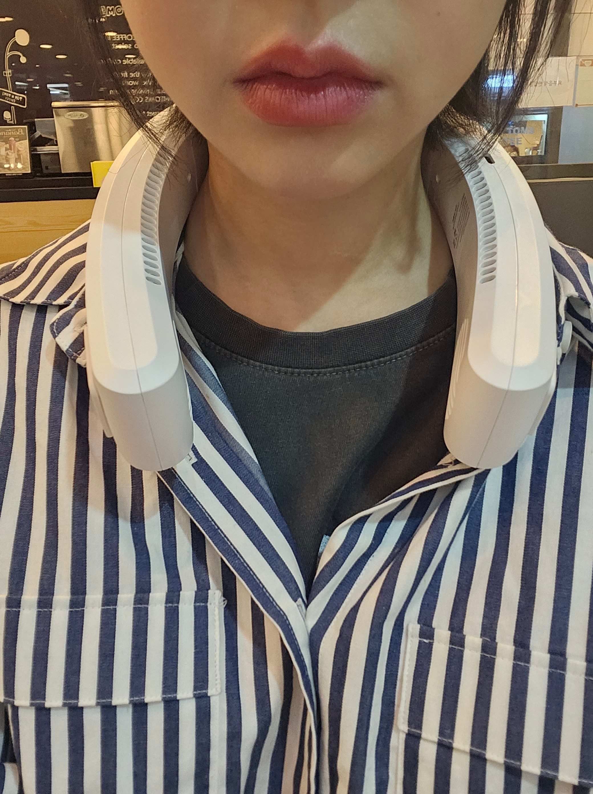 급속냉각판 넥밴드선풍기 720도 휴대용 넥 목걸이 목 선풍기 미니 목에거는 넥풍기 목풍기 - 상세 이미지 4
