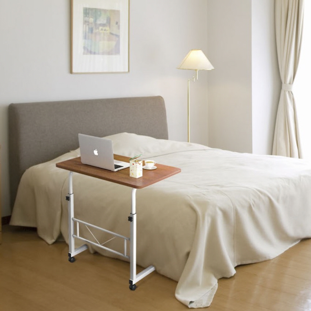 침대 테이블 높이조절 사이드 티테이블 미니 이동식 베드 키높이 쇼파용 ㄷ자 중형