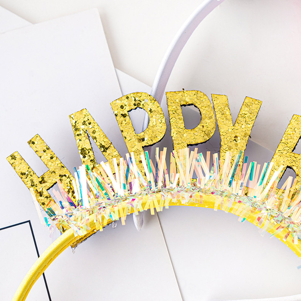 생일 축하 이벤트 머리띠 헤어밴드 소품 생일머리띠 파티 홈 생파 인싸 왕관 - 상세 이미지 3