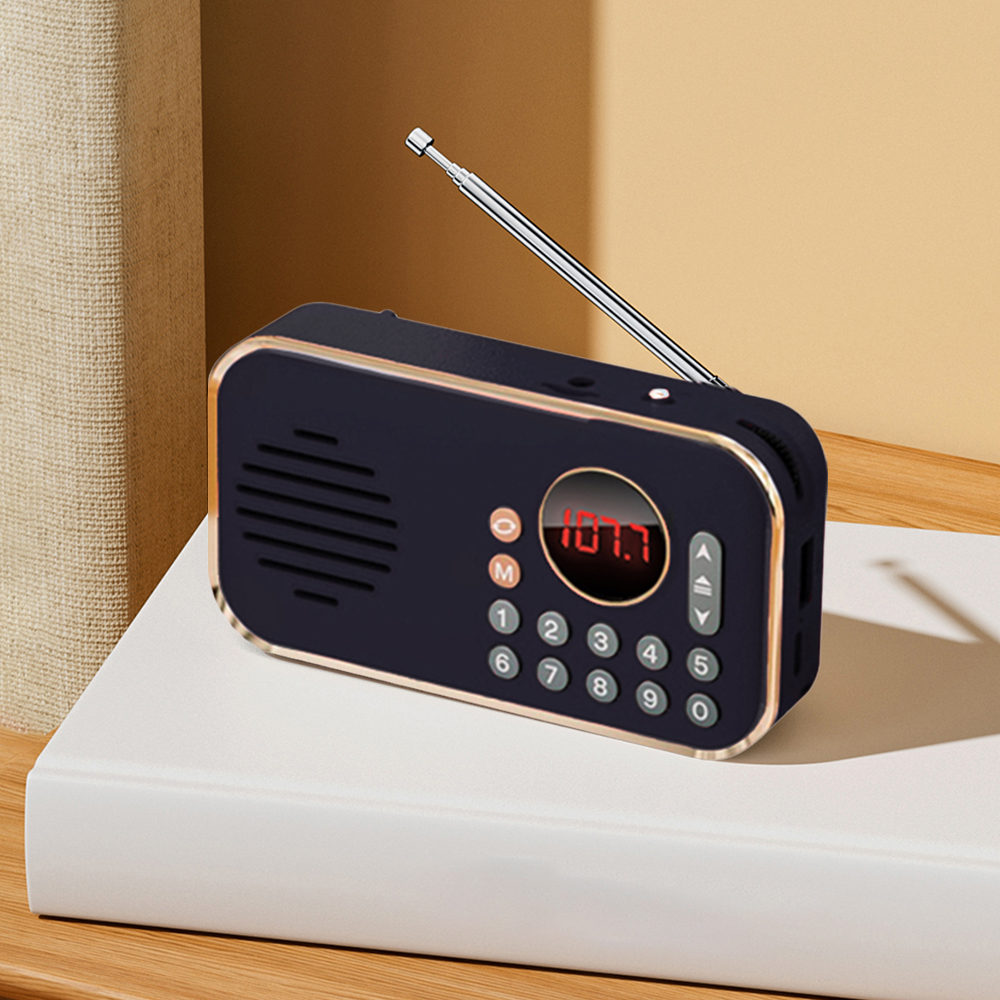 오르미 레트로 휴대용 라디오 FM 미니 블루투스 스피커 효도 라디오 - 상세 이미지 4