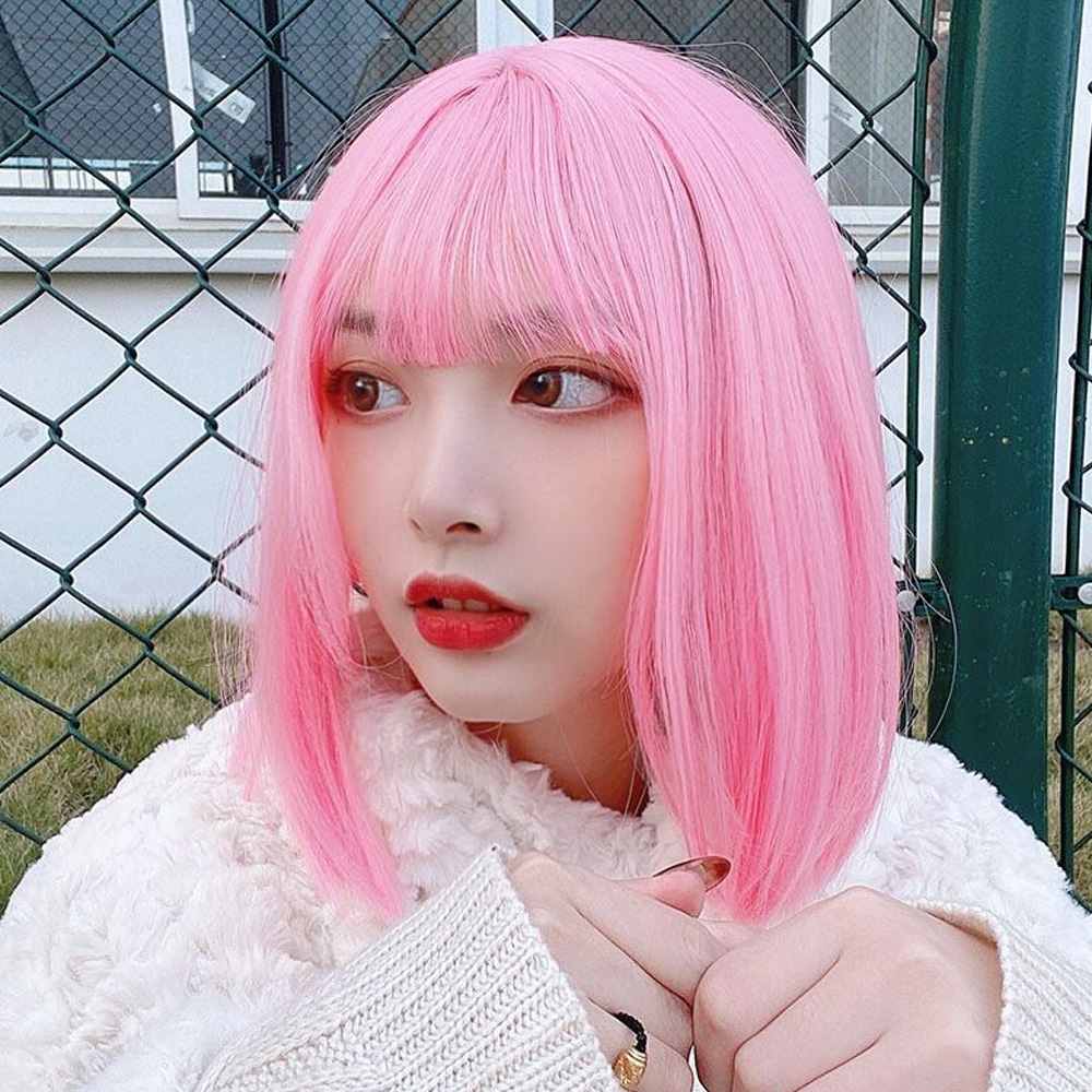 앞머리 단발 통가발 보브컷 여자단발 스타일 단발머리 똑단발 커트 - 상세 이미지 3