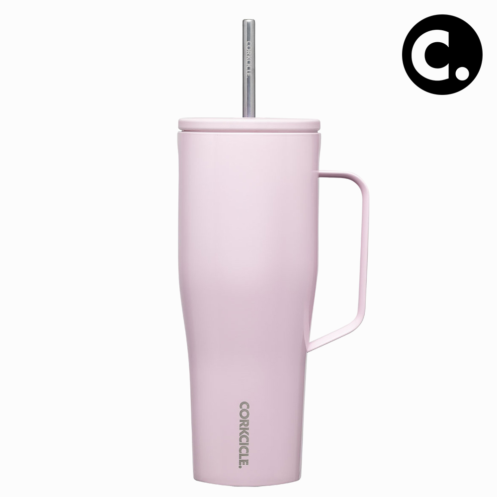 콕시클 콜드컵 XL 텀블러 대용량 손잡이 빨대 스텐 진공 보온 보냉 890ml, 파우더퍼프 - 메인 이미지