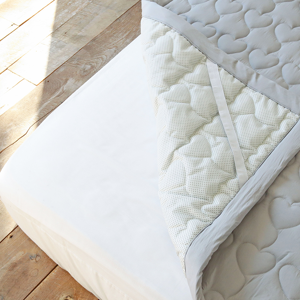 하트 에어워싱 고강도 마이크로 먼지없는 진드기방지 알러지케어 옥수수솜 차렵이불 세트 Q