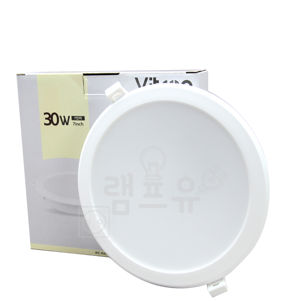 비츠온 LED 방습 다운라이트 슬림 매입등 30W, 주백색 - 상품 이미지