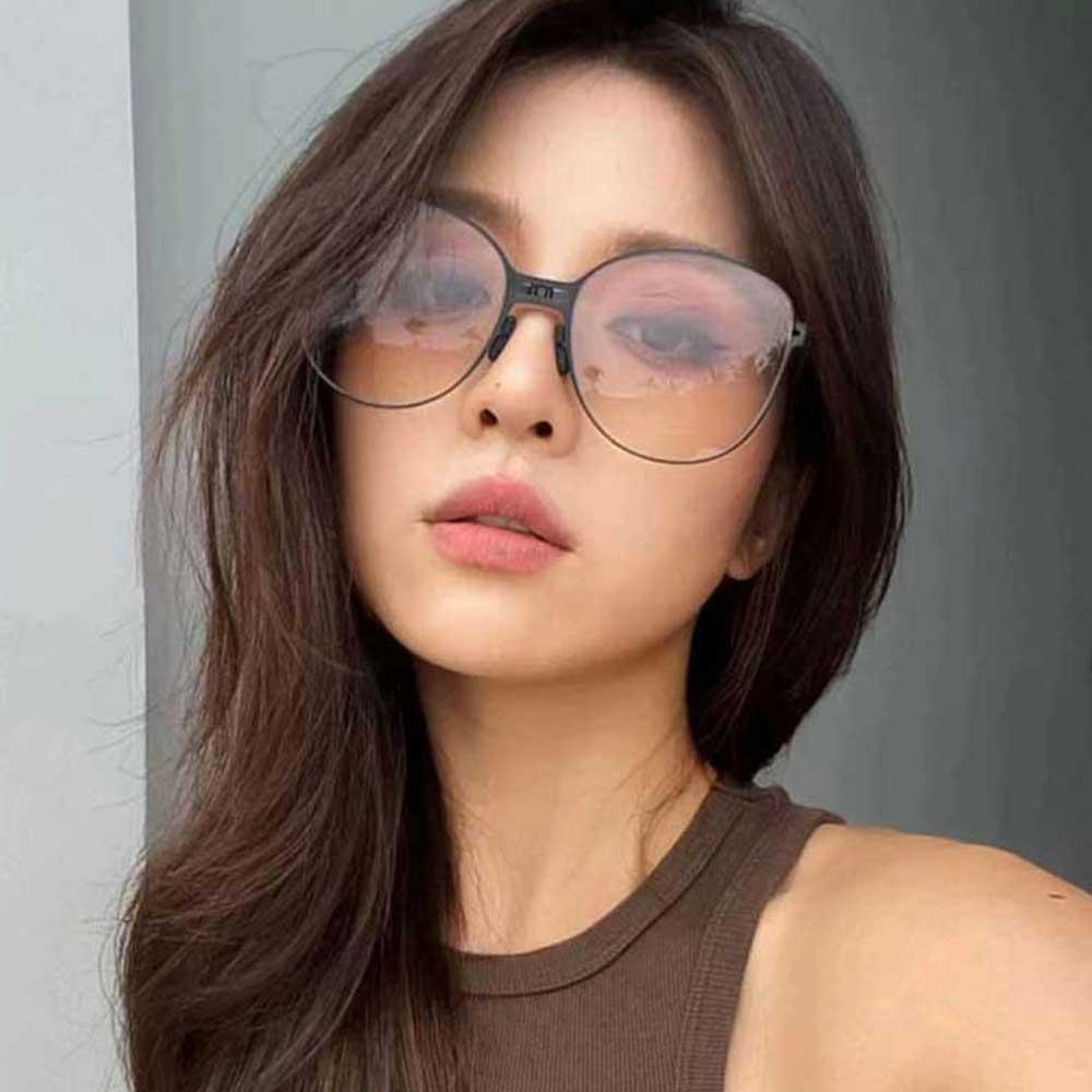 자외선차단 사각 틴트 뿔테 선글라스 오버사이즈 - 상세 이미지 2