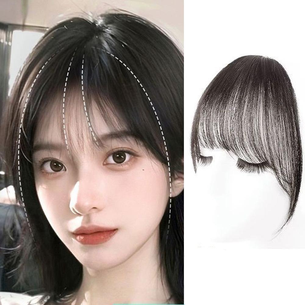 인모 C컬 앞머리 가발 옆머리 시스루 사이드 뱅 - 상세 이미지 3