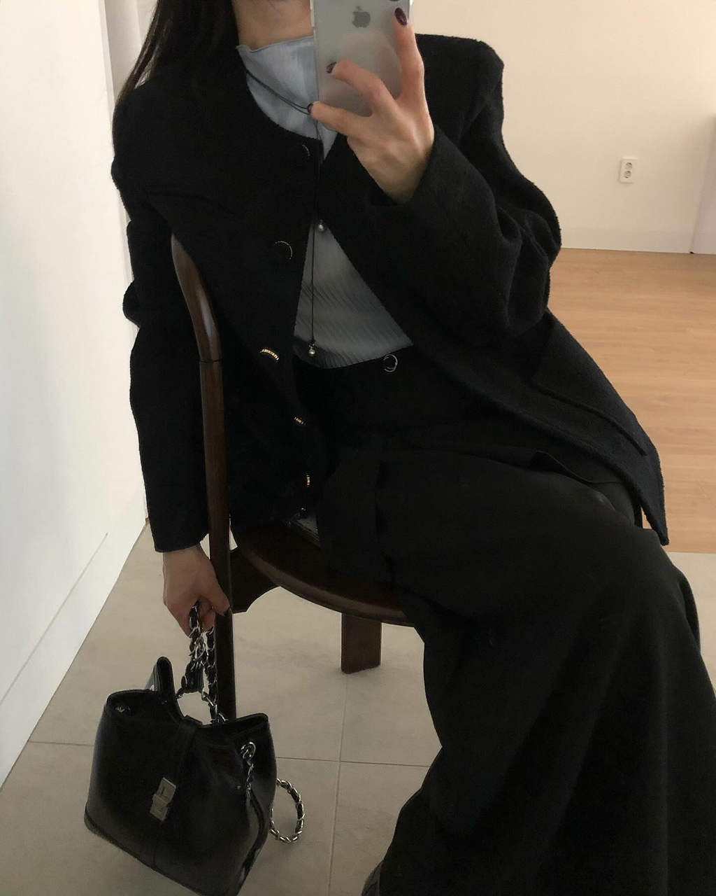 데릴 여성 봄 하객룩 출근룩 오피스룩 하이웨스트 레이어드 랩 롱 스커트 상세 이미지 30