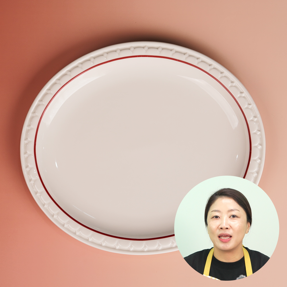 시라쿠스 카디날 플레이트 쉐난고 접시 도자기 디저트 앞접시 타원접시 31cm