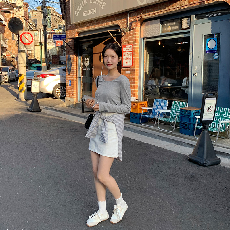 디아나 투포켓 세미 A라인 코튼 미니 스커트 sk7223 - 상세 이미지 5