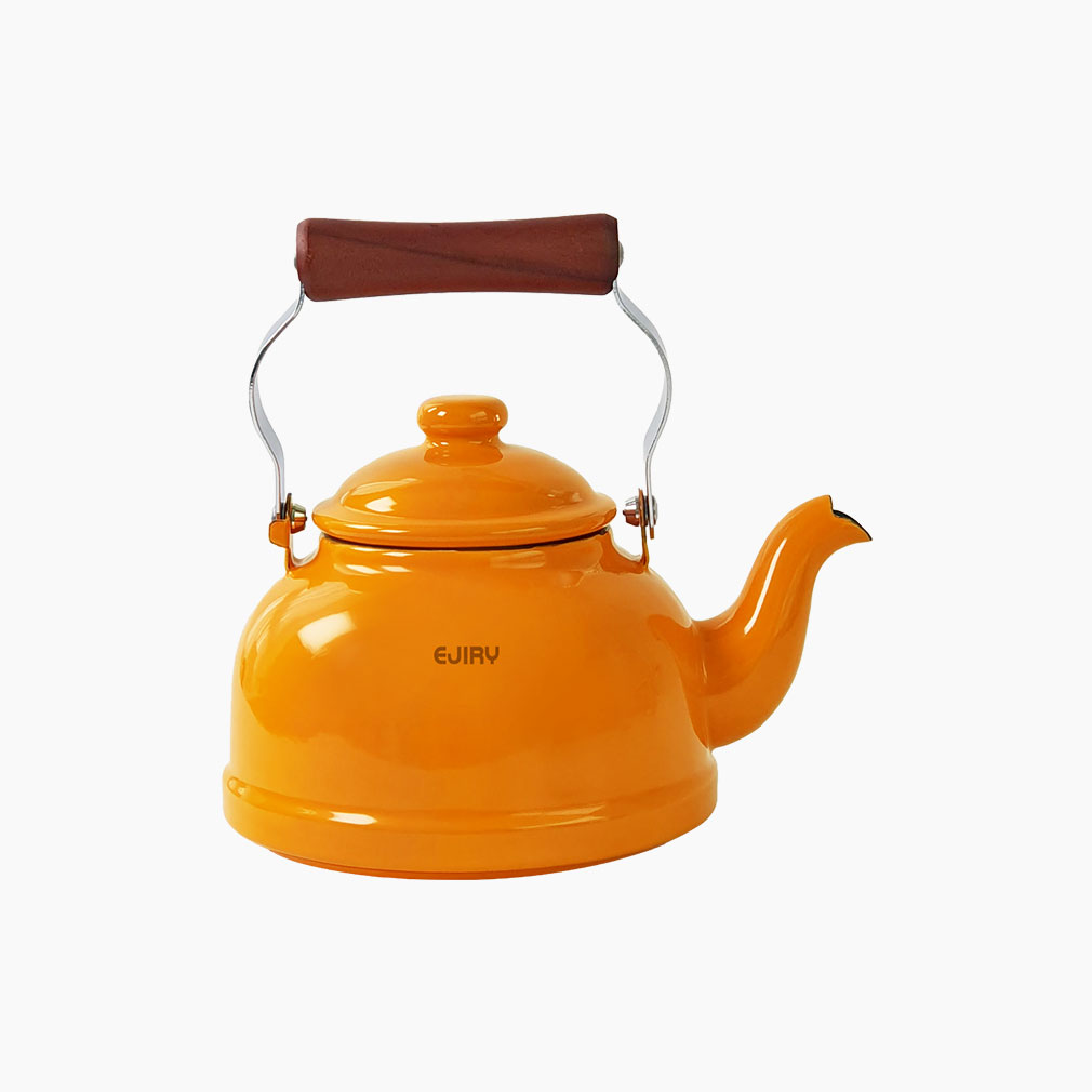 에지리 컬러컬렉션 인덕션 법랑주전자 1.6L, 오렌지 - 상품 이미지