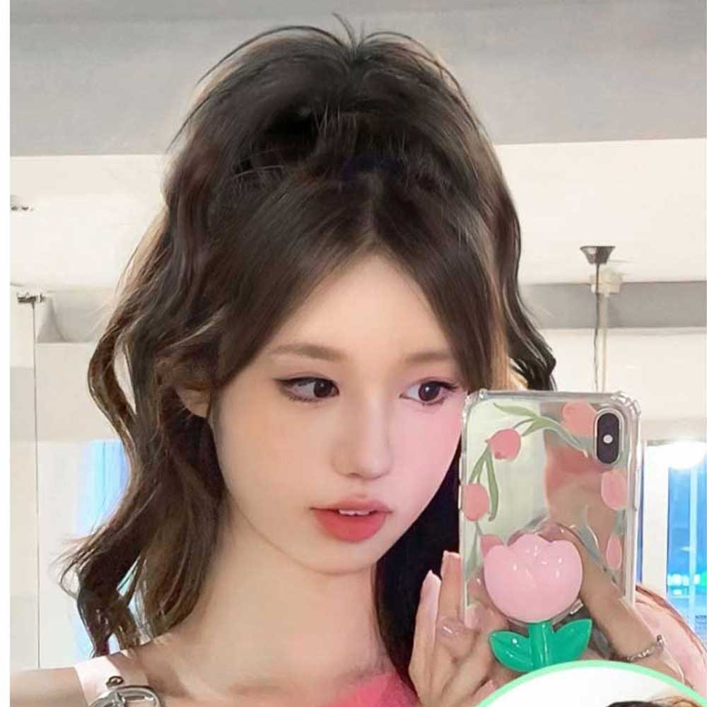 포니테일 풍성 집게가발 붙임머리 업스타일 웨이브 가발집게 - 상세 이미지 2