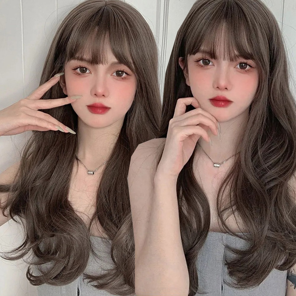 2023 긴머리 웨이브 통가발 롱 자연스러운 전체 롱 가발 5칼라 - 상품 이미지