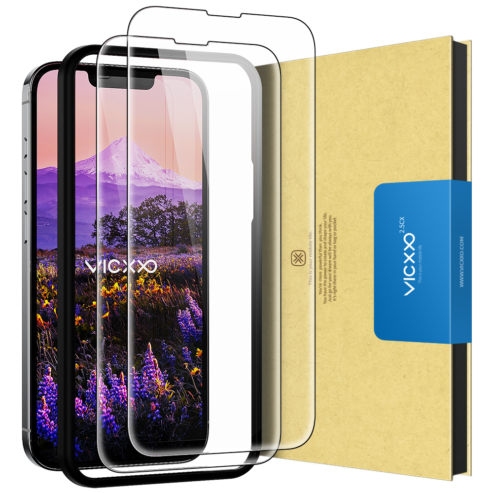 빅쏘 2.5CX 지문인식 강화유리 액정보호필름 아이폰13 프로, 2매입