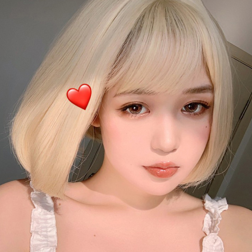 앞머리 단발 통가발 보브컷 여자단발 스타일 단발머리 똑단발 커트 이미지 8