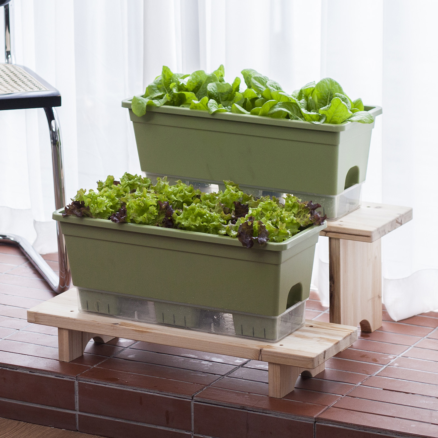 [1+1] 15L 텃밭화분 상추키우기 대파키우기 저면관수 베란다텃밭화분 이미지 4