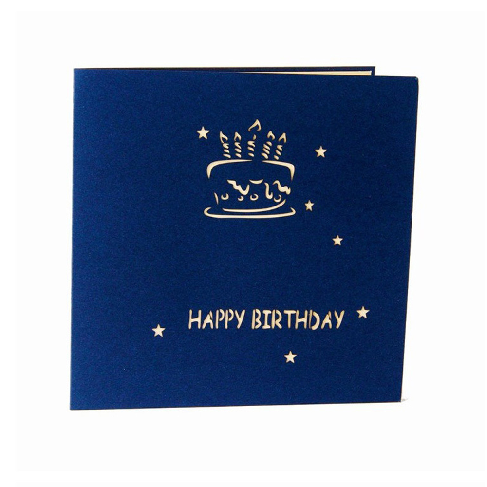 입체 3D 생일 축하 카드 촛불 케이크 생일 초대장 파티 해피벌스데이 - 상세 이미지 4